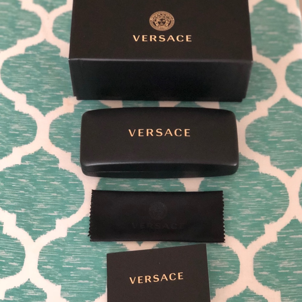 Versace Glasses Case, Box, and Cleaning Cloth
